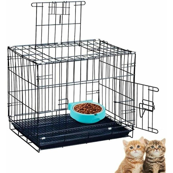 K9 Kennel Store Stainless Steel and Plastic Feeding or Watering Hanging Pet Bowl - XUYI-PT-031