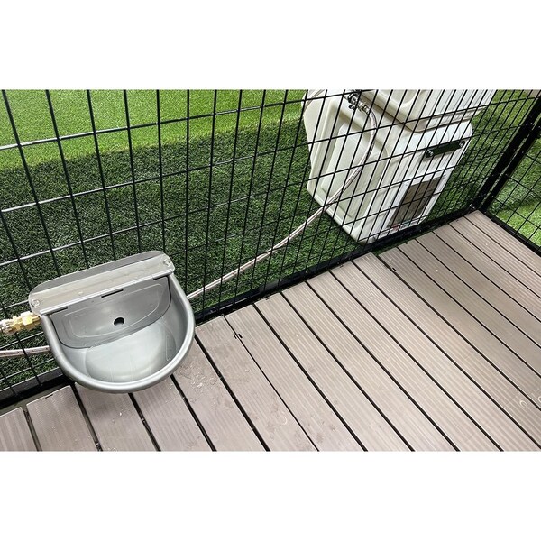 K9 Kennel Store The Vault 60LB. Food Dispenser + 7 Gallon Stainless Steel Auto Water Bowl Combo - K9VAULTCOM