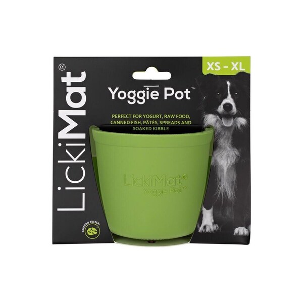 Innovative Pet Products Pty Ltd Slow Feeder Yoggie Pot Green Rubber For Dogs Green - LM5301GN-DR