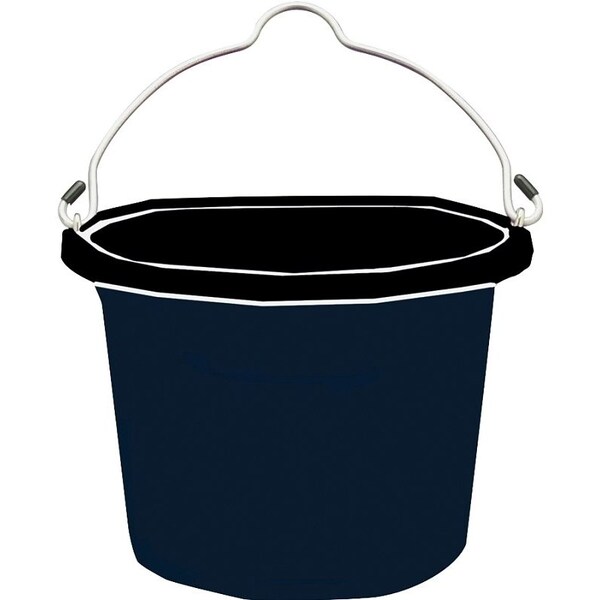 Fortex Fortiflex FB-108 Series FB-108BX Bucket, 8 qt Volume, Rubber/Polyethylene, Black - FB108BLACK
