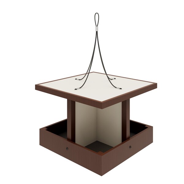 New Age Pet Feathered Friends, Beak Buffet Bird Feeder, Maple w/ Walnut Trim - RHBSQ41-09