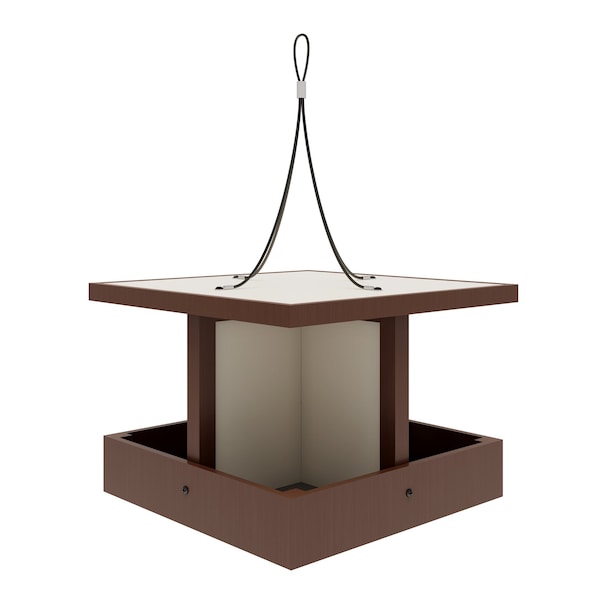 New Age Pet Feathered Friends, Beak Buffet Bird Feeder, Maple w/ Walnut Trim - RHBSQ41-09