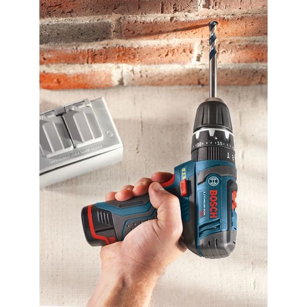 Bosch 12.0 V Hammer Drill, Battery Included, 3/8 in Chuck - PS130-2A