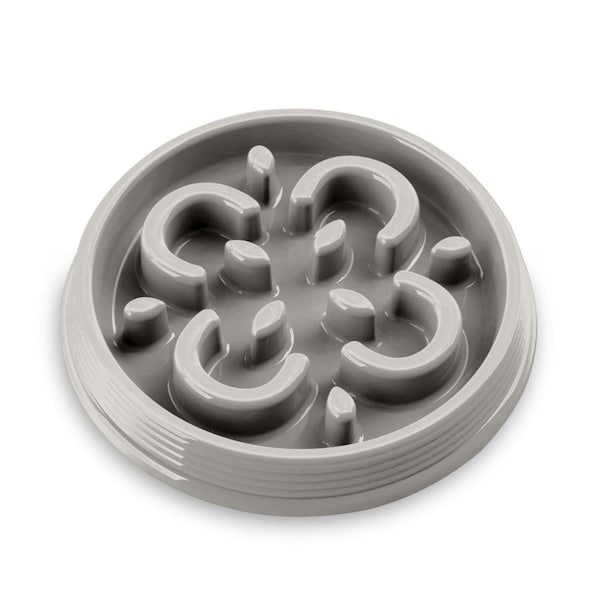 Tarhong Slow Chow Medallion Feeder Small - Grey Set of 2 - PFWBL1070MFG