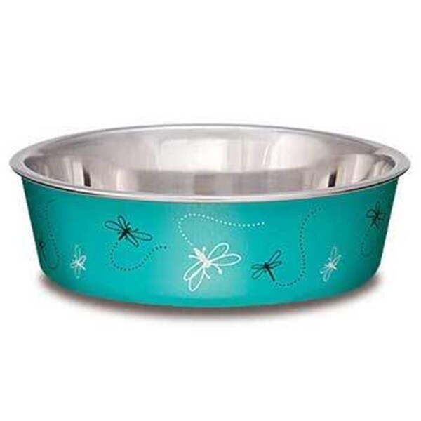 Loving Pets Bella Bowl Drgnfl Turquoise Sm - 430869