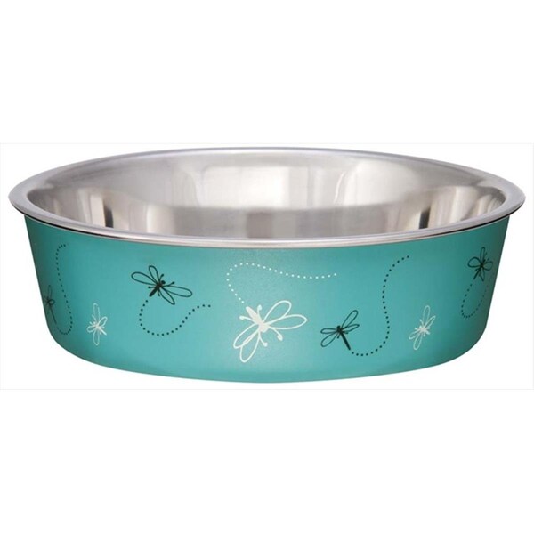 Loving Pets Bella Bowl Drgnfl Turquoise Med - 430890