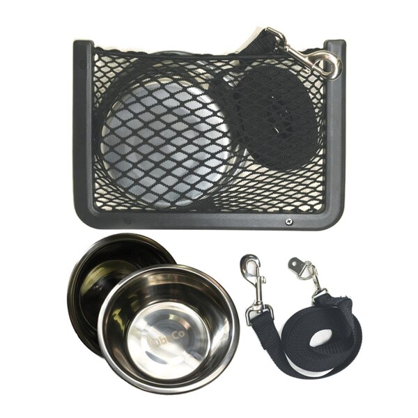 Obeco OBPR-Petset Framed Pet Bowl Essentials Kit, Black - 8 x 11 in. - 1025.9031