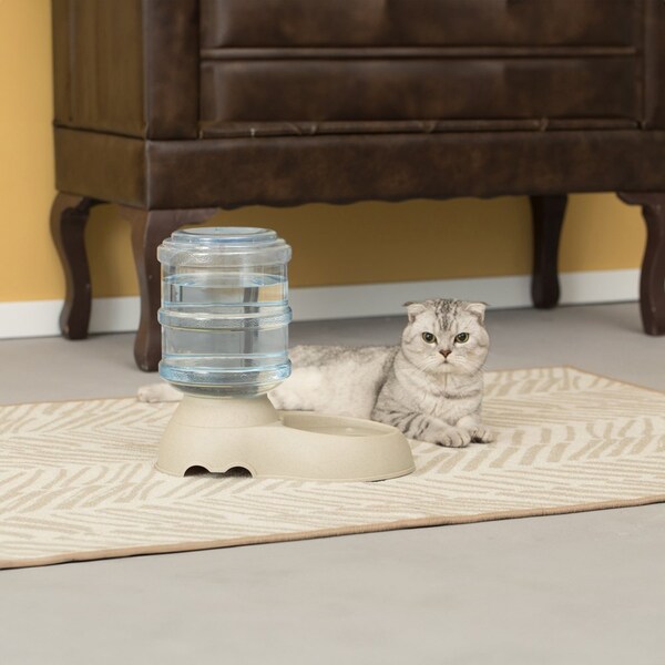 Pawsmark Automatic Self Dispensing Gravity Pet Feeder for Cats and Dogs - Large Capacity, Water Dispenser - QI003699