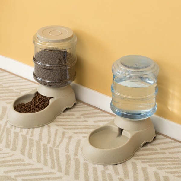 Pawsmark Automatic Self Dispensing Gravity Pet Feeder for Cats and Dogs - Large Capacity, Water Dispenser - QI003699