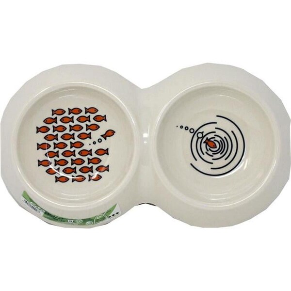 Daretocare 16 oz Ecoware Double Cat Dish, Assorted Color - Small - DA2526964