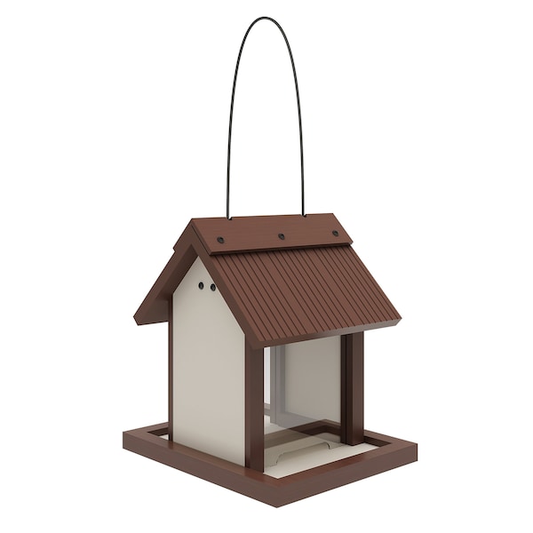 New Age Pet Feathered Friends, Beak Bistro Bird Feeder, Maple w/ Walnut Trim - RHBAF41-09