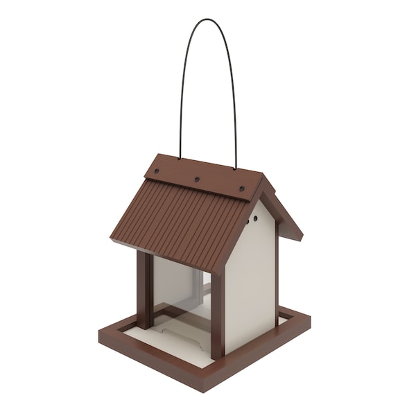 New Age Pet Feathered Friends, Beak Bistro Bird Feeder, Maple w/ Walnut Trim - RHBAF41-09