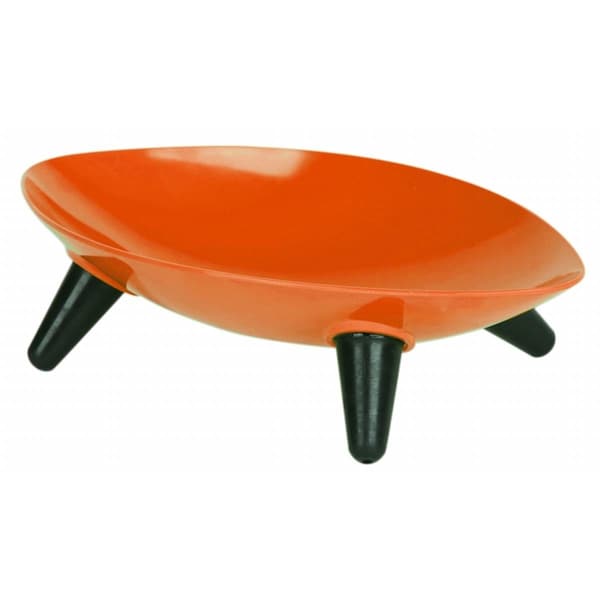 Petpurifiers Melamine Couture Sculpture Single Dog Bowl, Orange - PE117118