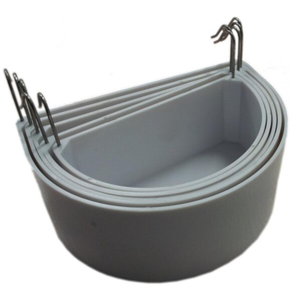 Yml YML C8050 Set Of 5 Coop White Plastic Cups With Hooks For Seed And Water - C8050