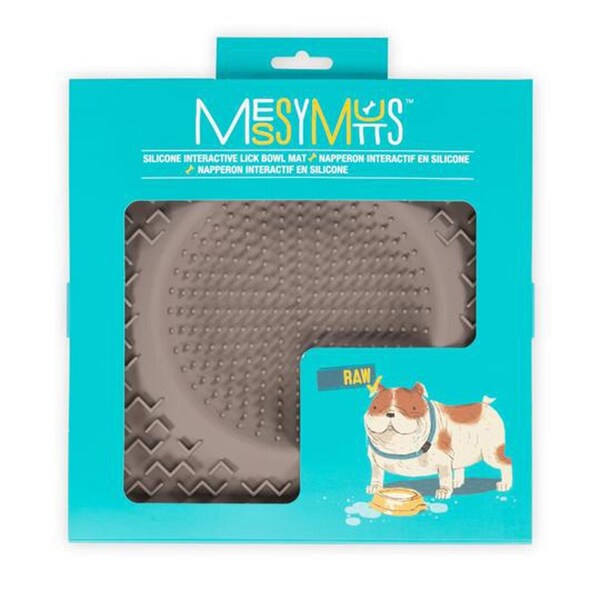 All Hearttodo Corazon Theraputic Lickin Dog Bowl, Grey - AL3649521