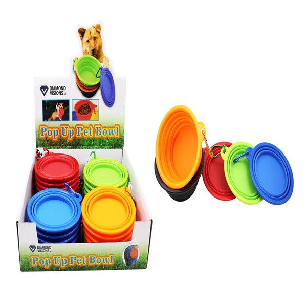 Diamond Visions Diamond Visions Pop Up Pet Bowl Silicone 1 pk - 11-2069
