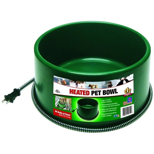 Farm Innovators P-60 Pet Bowl, 1.5 gal Volume, Green - P-60/P60B
