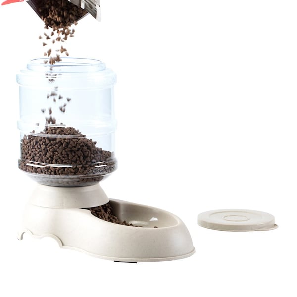 Pawsmark Automatic Self Dispensing Gravity Pet Feeder for Cats and Dogs - Large Capacity, Food Dispenser - QI003700