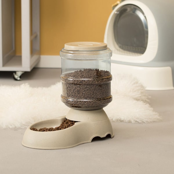 Pawsmark Automatic Self Dispensing Gravity Pet Feeder for Cats and Dogs - Large Capacity, Food Dispenser - QI003700