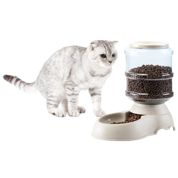 Pawsmark Automatic Self Dispensing Gravity Pet Feeder for Cats and Dogs - Large Capacity, Food Dispenser - QI003700