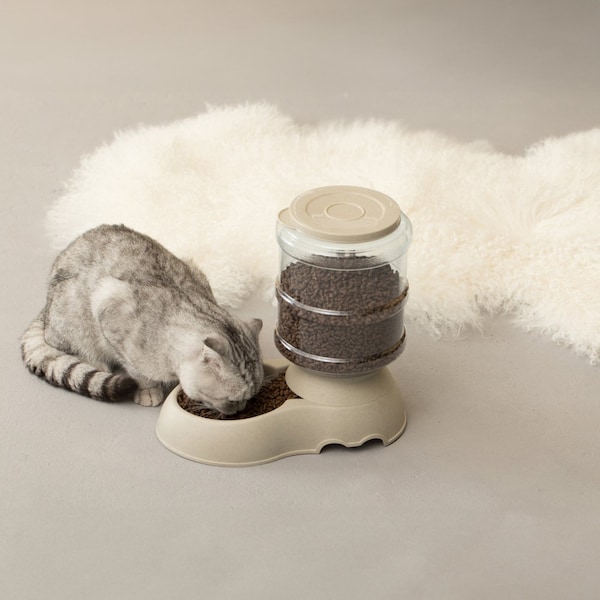 Pawsmark Automatic Self Dispensing Gravity Pet Feeder for Cats and Dogs - Large Capacity, Food Dispenser - QI003700