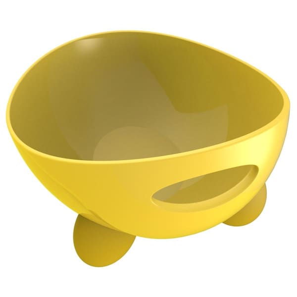 Petpurifiers Modero Dishwasher Safe Modern Tilted Dog Bowl, Yellow - One Size - PE3182255