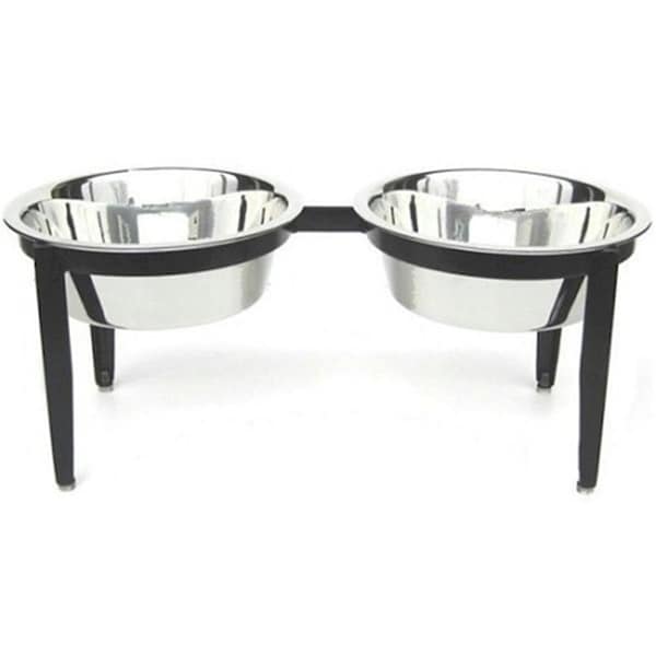 Pets Stop Visions Double Elevated Dog Bowl - Small - RDB17