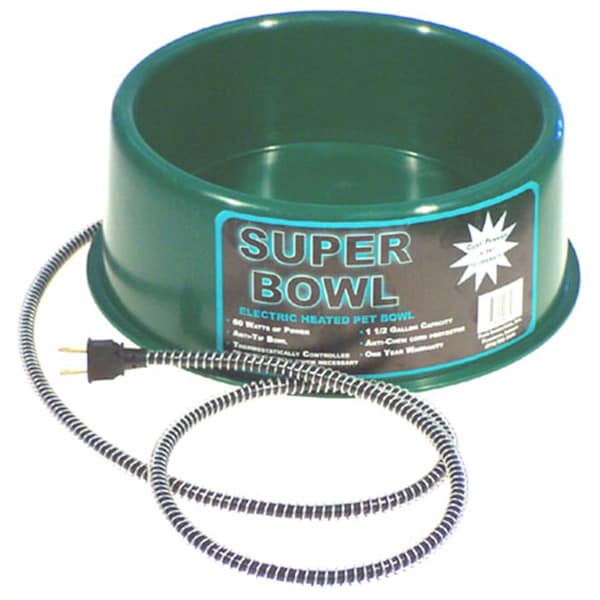 Farm Innovators 1-.50 Gallon Green Round Heated Pet Bow - FA309848