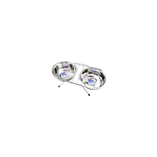 Westminster Pet Products Double Diner Pet Bowl, Stainless Steel, 1.5 Qt. - 19464