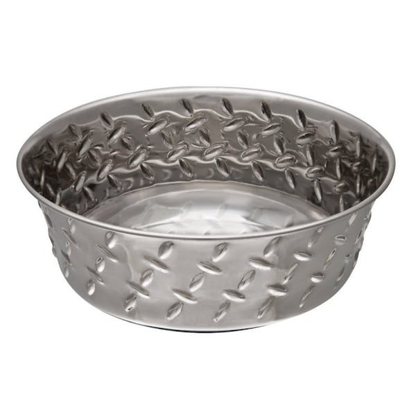 Loving Pets Pet Feeding Dish, S, 1 pt Volume, Stainless Steel, Silver - 7254