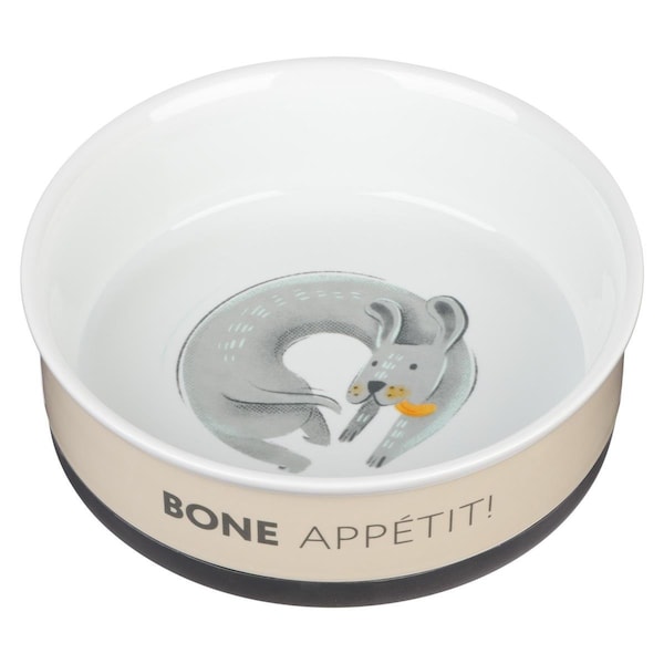 Peticare Bone Appetit Pet Bowl, Taupe - Large - PE3318368