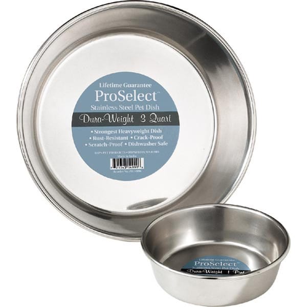 Petedge ProSelect Stainless Steel Dura-Weight Dish 2 Qt - ZW149 64