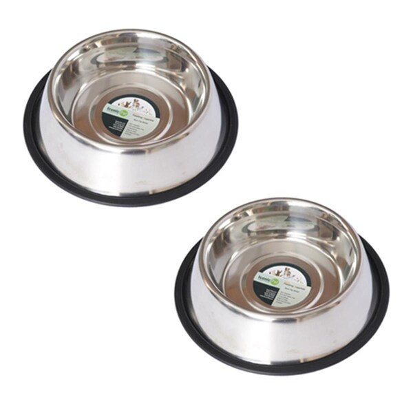 Iconic Pet 96 oz. Stainless Steel Non-Skid Pet Bowl - 51416