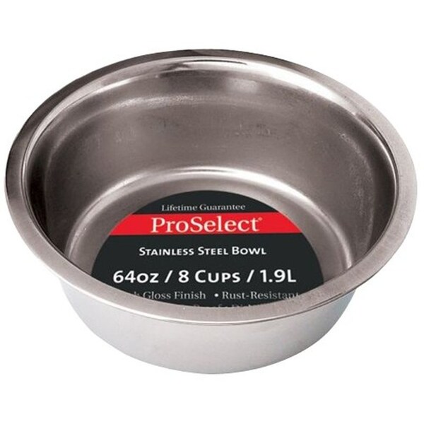 Hilo Pet Feeding Dish, M, 2 qt Volume, Stainless Steel - ZW150 64/56620