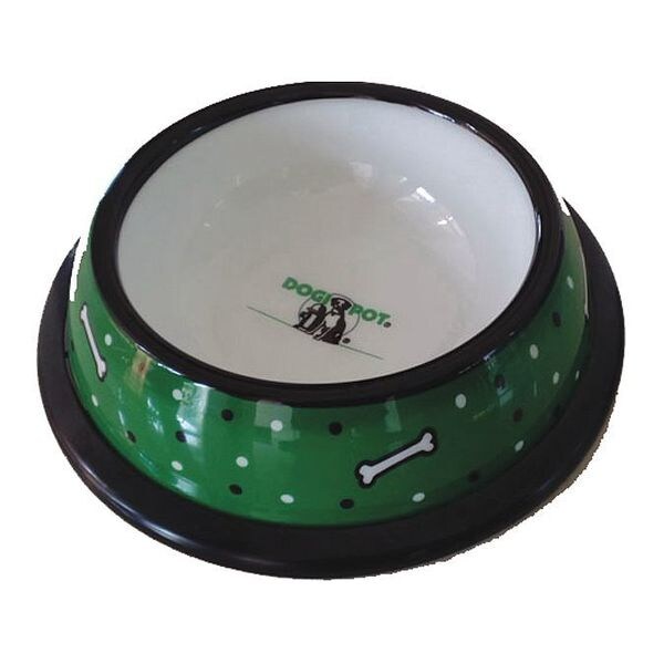 Dogipot Dog Bowl, L, 10"W, 2-1/2"D, Dishwasher Safe - 1701-L