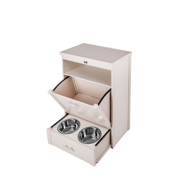New Age Pet Dog Brea Food Pantry/Double Diner, Antiq - EHPD404