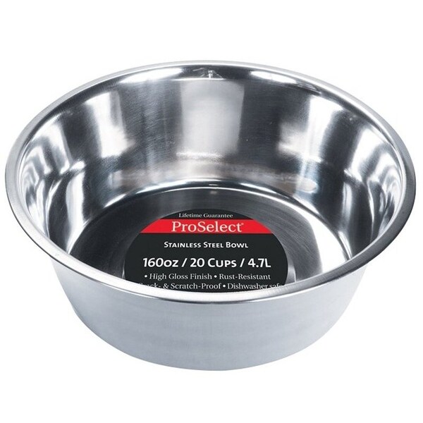 Hilo Pet Feeding Dish, 5 qt Volume, Stainless Steel - ZW150 98/56670