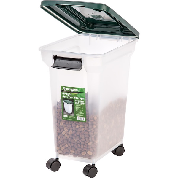 Remington Remington Green Plastic 28 qt Pet Food Container For All Animals - 296001