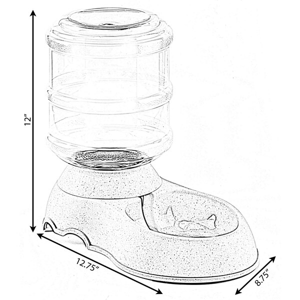 Pawsmark Automatic Self Dispensing Gravity Pet Feeder and Waterer for Cats and Dogs - QI003699.P