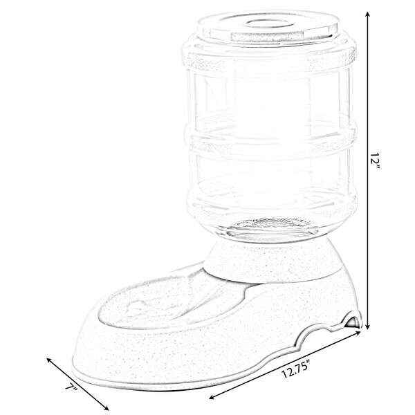 Pawsmark Automatic Self Dispensing Gravity Pet Feeder and Waterer for Cats and Dogs - QI003699.P