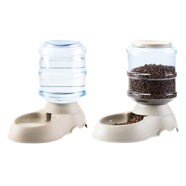 Pawsmark Automatic Self Dispensing Gravity Pet Feeder and Waterer for Cats and Dogs - QI003699.P