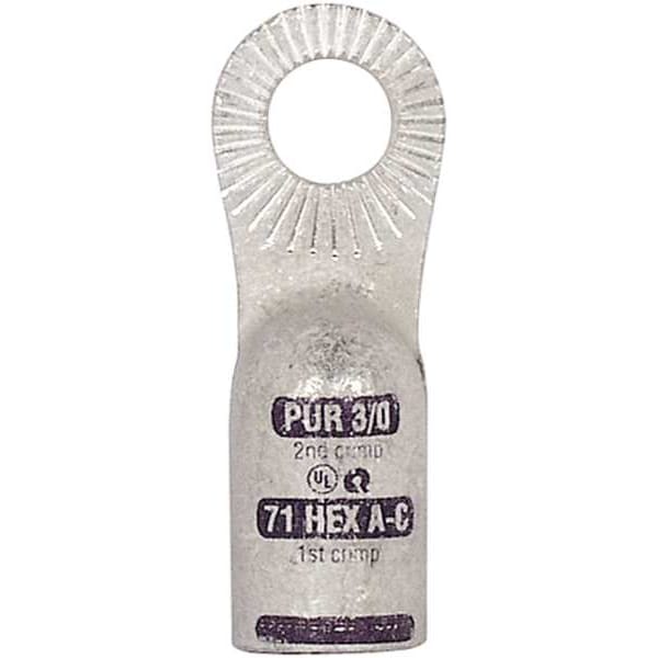 Quickcable One Hole Lug Compress Connector, 3/0 AWG - 4930-525-001F