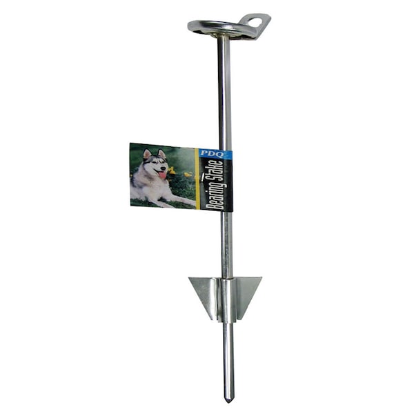 Boss Pet PDQ Silver Tie-Out Stake Metal Dog Tie Out Stake Large - Q250700099