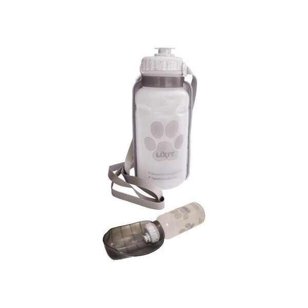 Lixit Portable Watering Bottle/Bowl Clear Plastic 20 oz For Dogs Clear - 30-0842-006