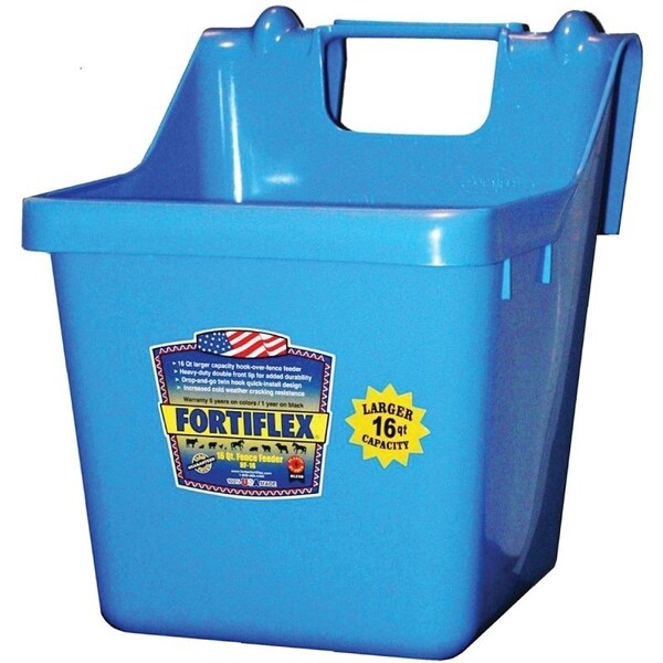 Fortex Fortiflex 1301640 Bucket Feeder, Fortalloy Rubber Polymer, Sky Blue - HF-16SKY BLUE