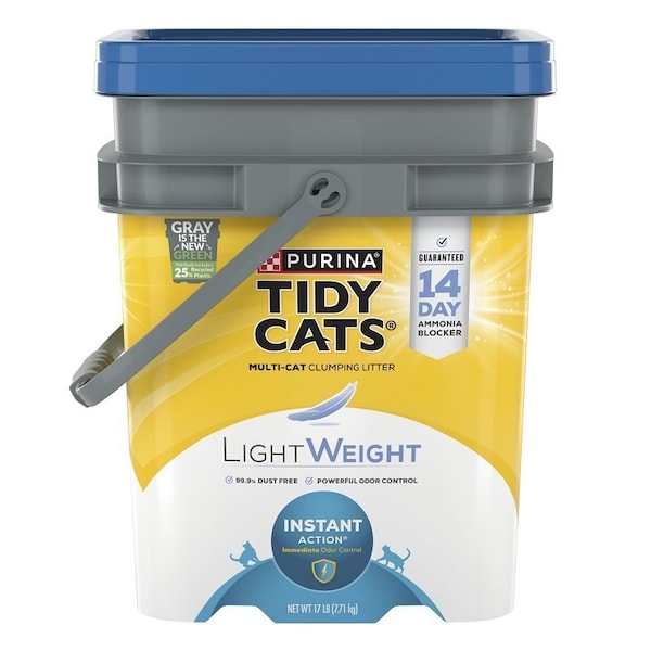 Tidy Cats Lightweight Instant Action Clumping Cat Litter, 17 lb Pail - 16504