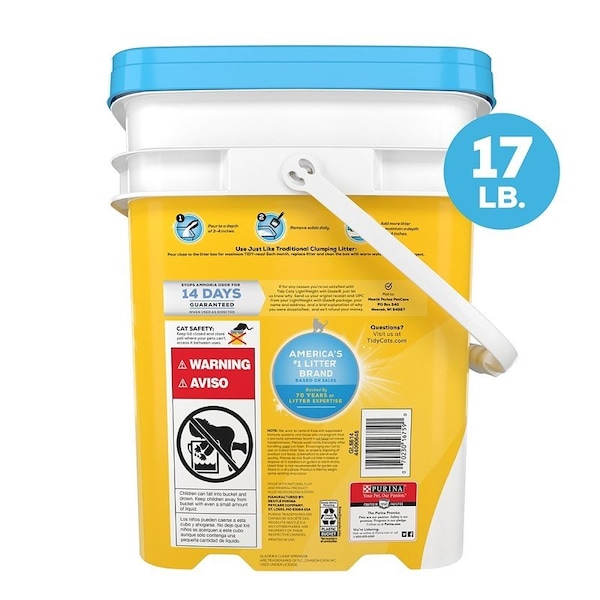 Tidy Cats Lightweight with Glade Clumping Cat Litter, 17 lb Pail - 16759