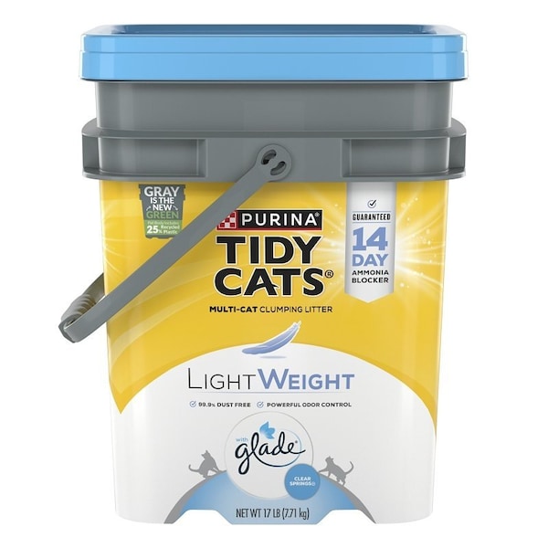 Tidy Cats Lightweight with Glade Clumping Cat Litter, 17 lb Pail - 16759