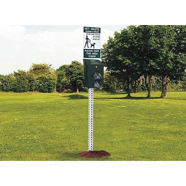 Dogipot Pet Station, Waste Bags, Pickup Sign, Alum - 1011-MINI