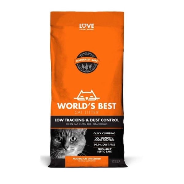 Worlds Best 28 lbs Low Tracking Dust Control Unsecnted Cat Litter - 840673102034
